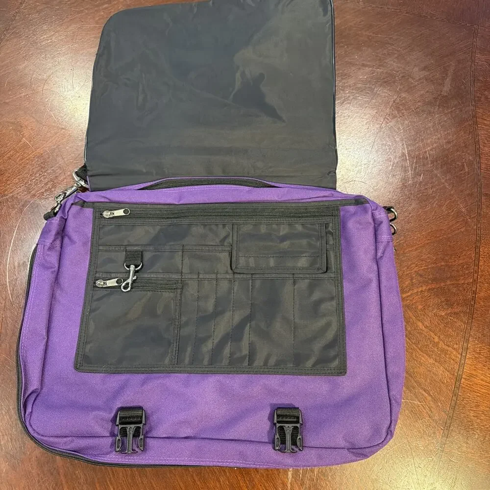 Travel Crossbody Laptop School Bag Purple - See Description
